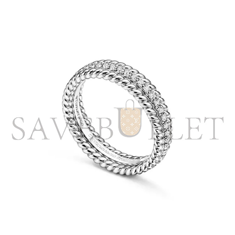 TIFFANY ROPETWO-ROW RING IN YELLOW GOLD AND PLATINUM WITH DIAMONDS 26974623